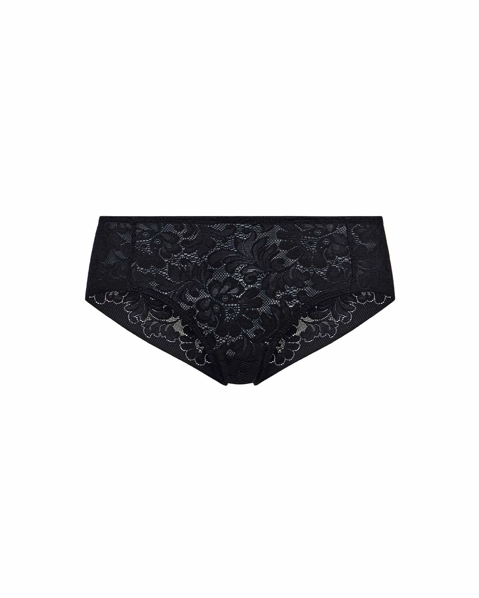 трусы слипы Openwork черные