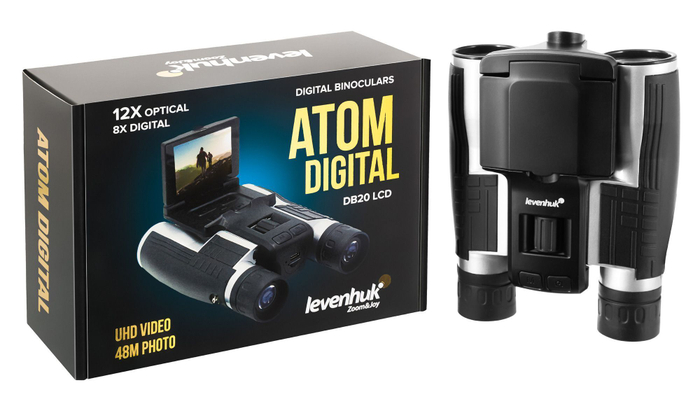 Бинокль цифровой Levenhuk Atom Digital DB20 LCD 12x32