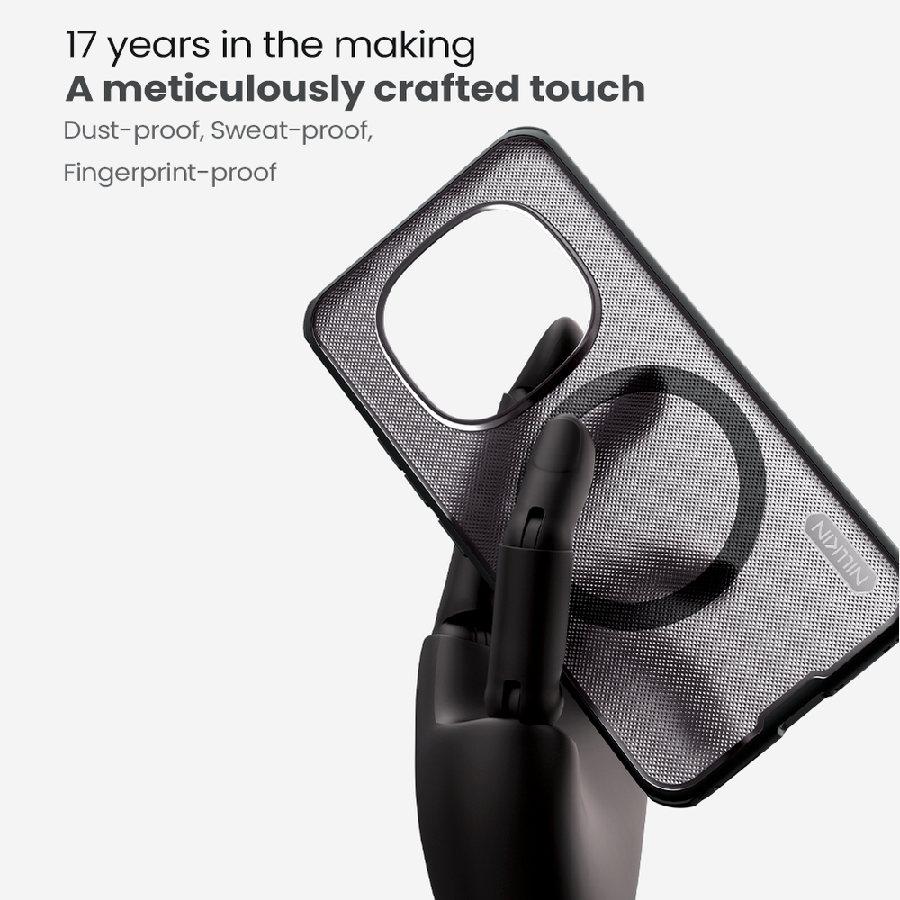Чехол прозрачный с круглым магнитом для Xiaomi Redmi Note 15 Pro+ 5G и Poco M8 Pro 5G, серия Super Frosted Shield Pro Magnetic (Clear version) от Nillkin