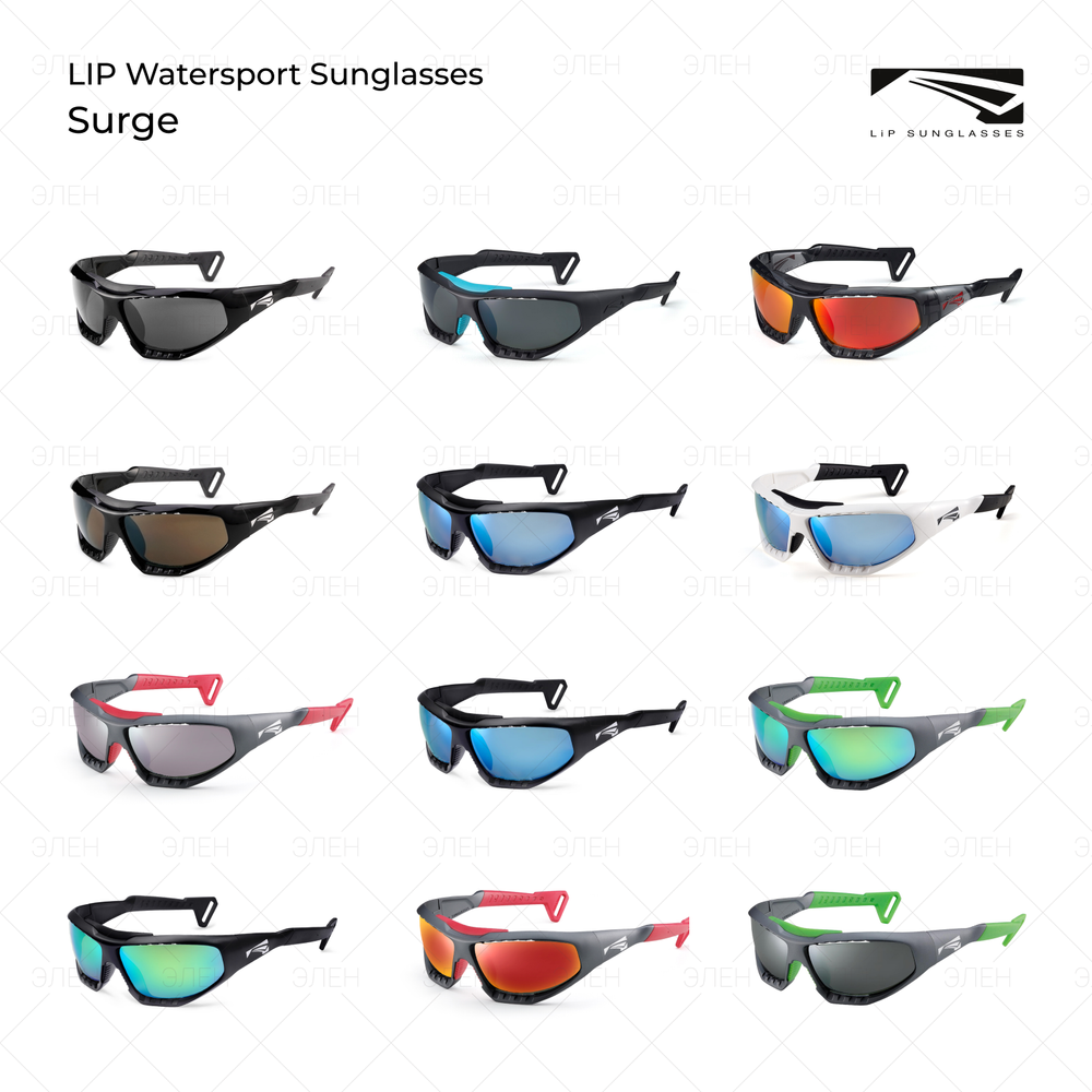 Спортивные очки LiP Surge / Gloss Black - Black / PC Polarized / Brown Lens