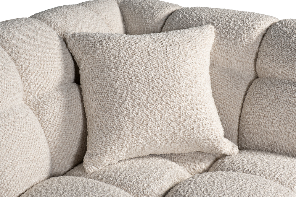 Диван Garda Decor Прато (Prato) двухместный букле белый 204*106*74 см