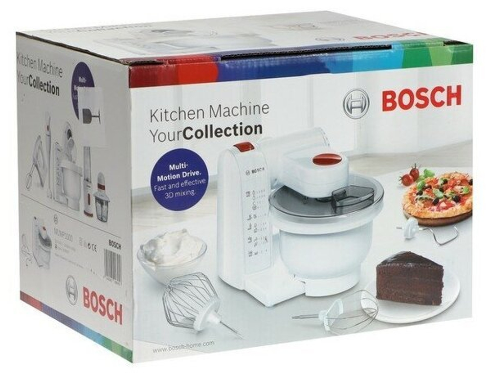 Кухонная машина BOSCH MUM4 MUMP1000, белый/красный