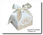 Коробочка код 0415 бонбоньерка размер 7.5х6х5 см