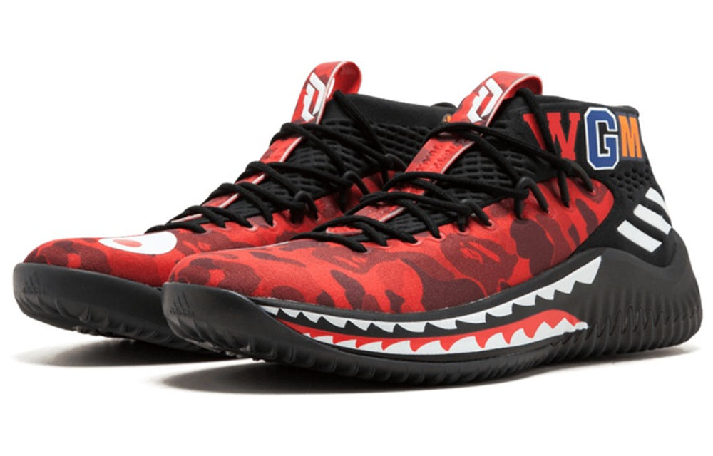 Dame 4 A Bathing Ape x Dame 4 Adidas "Red Camo"