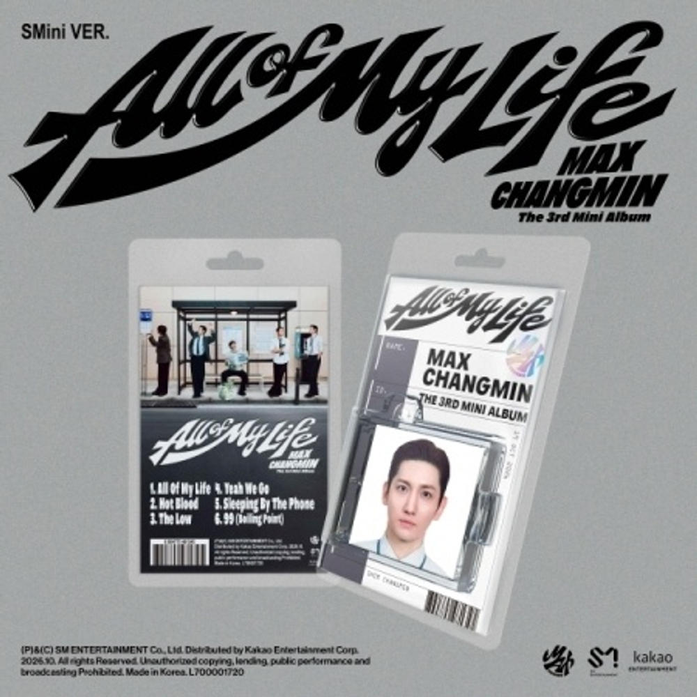 Альбом MAX CHANGMIN - ALL OF MY LIFE 3rd Mini Album SMini Version