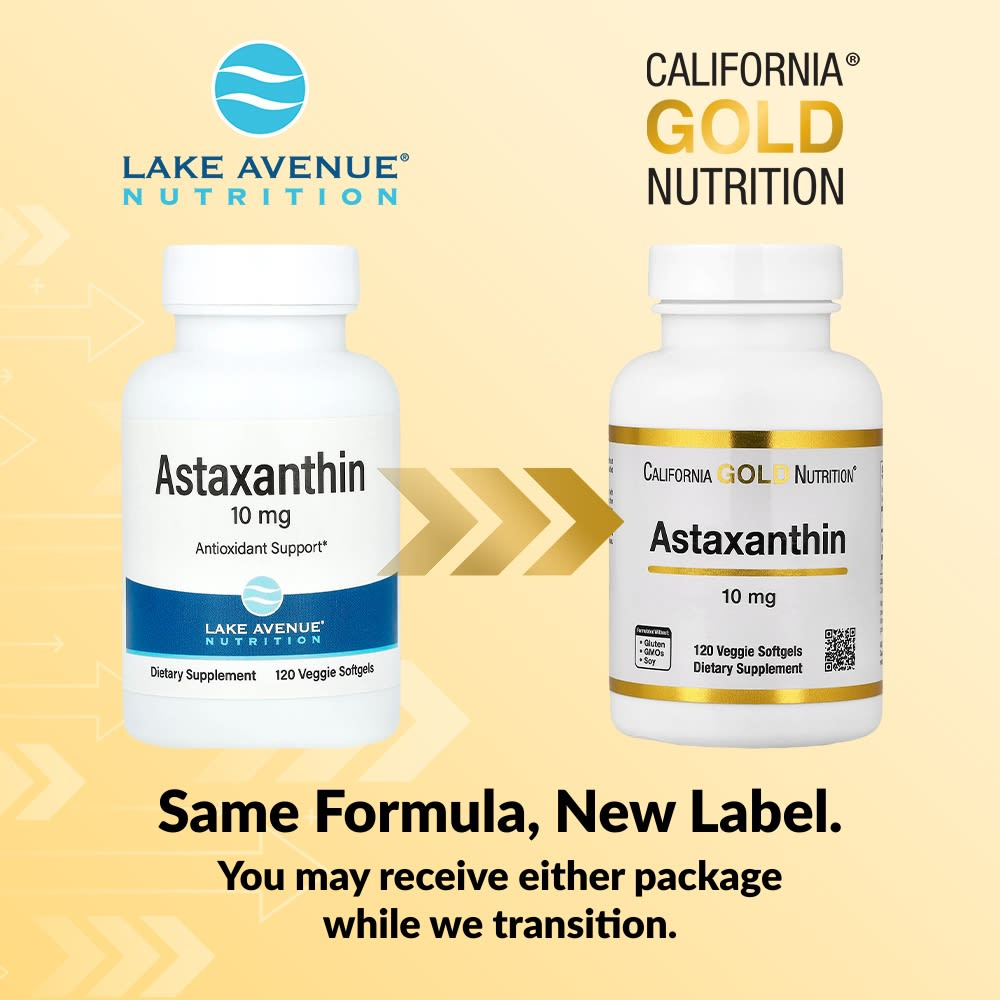 California Gold Nutrition, астаксантин, 10 мг, 120 вегетарианских капсул