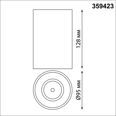 359423 OVER NT24 430 черный Светильник накладной влагозащищённый IP54 LED 15W 170-265V 4000К 1350Лм RECTE