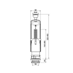 Арматура к смыв. бачку 2-ух Кноп. URAL II+IVC102 PLUS хром 1/2ниж/подв. пласт. 171015 OLI (Россия)