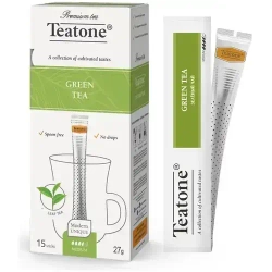 TEATONE Зеленый чай премиум качества, 15 стиков