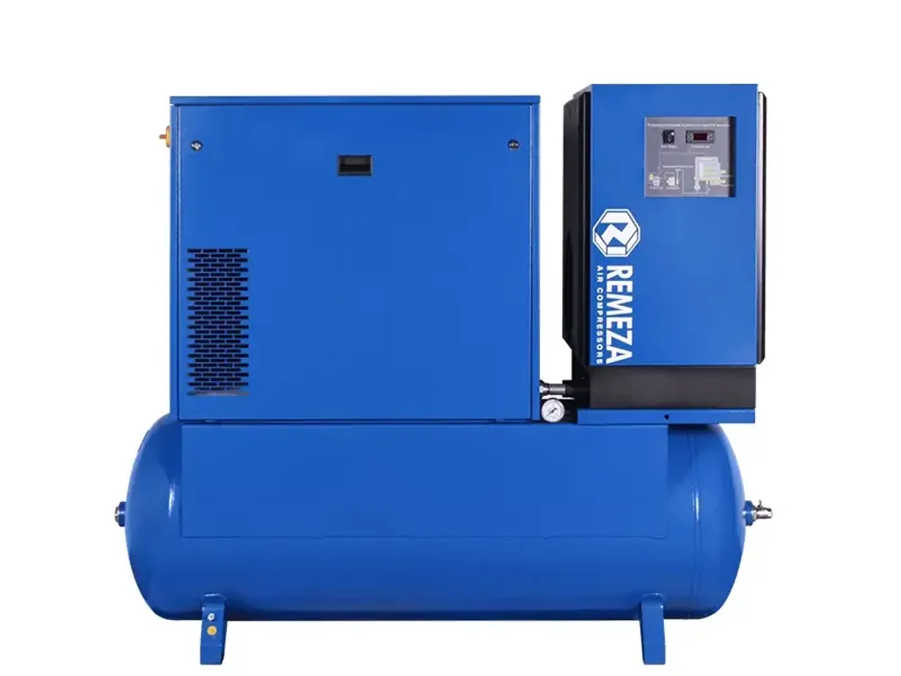 Винтовой компрессор Remeza BK15E-8-500ДВС на ресивере 500л с осушителем и частотником