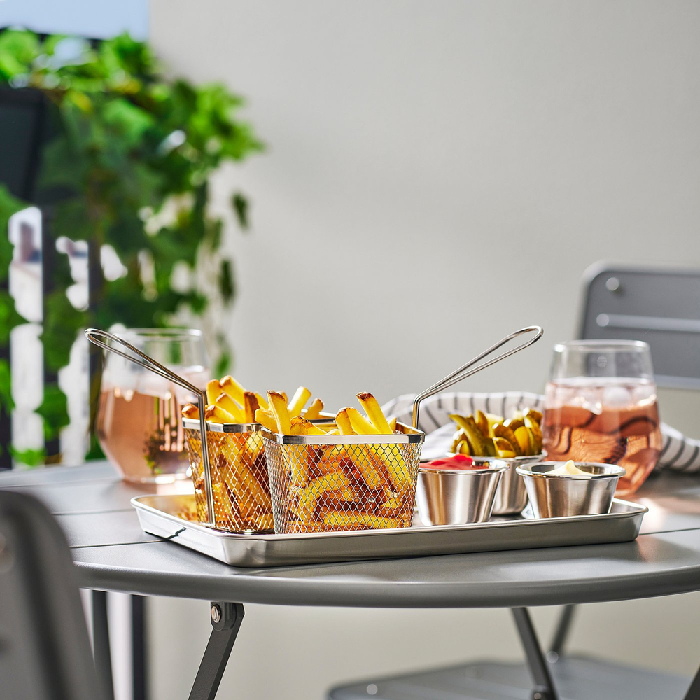 IKEA GRILLTIDER  (ИКЕА ГРИЛЛТИДЕР)  -  Корзинка для подачи - нержавеющая сталь