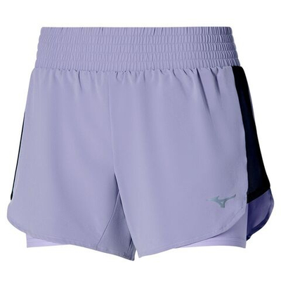 Женские Шорты теннисные Mizuno 2in1 4.5 Short - wisteria/pale lilac