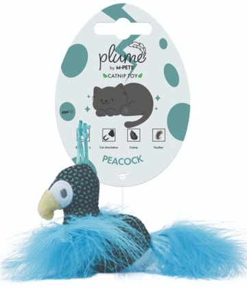 Игрушка для кошек с кошачьей мятой PLUME Павлин 7х9х3см, Mpets