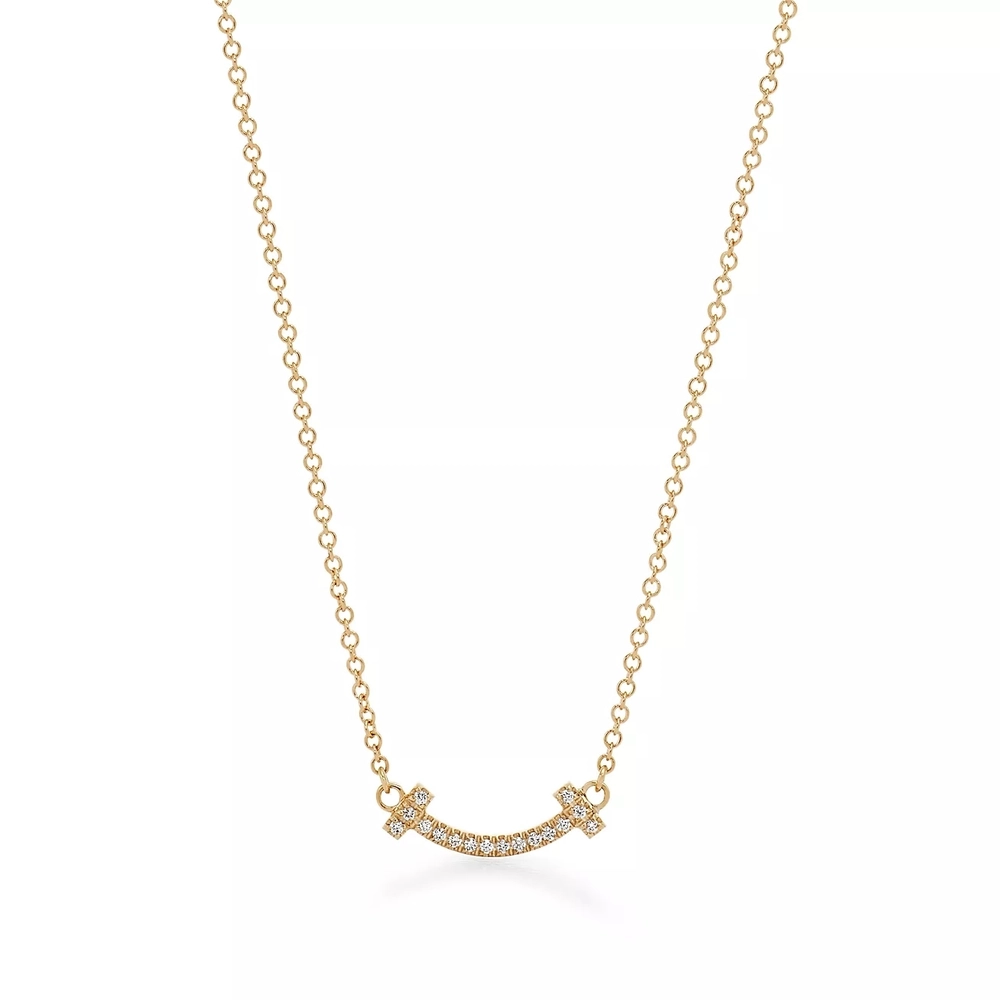 Подвеска из жёлтого золота 18к(750 проба) с бриллиантами, Tiffany💠коллекция T, ✨