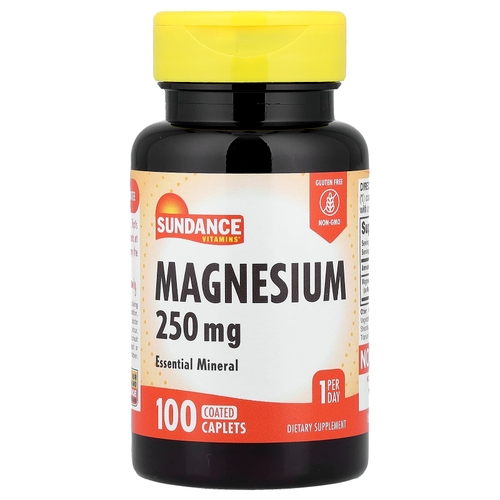 Sundance Vitamins, магний, 250 мг, 100 капсул в оболочке