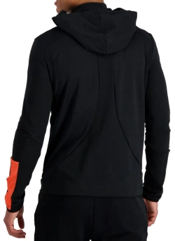 Куртка теннисная Le Coq Sportif Training SP Full Zip Hoody N°2 M - black/orange perf