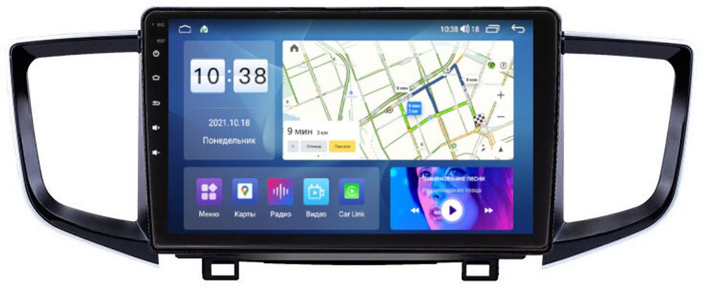 Магнитола для Honda Pilot 2015-2023 - Parafar PF414XHD на Android 13, CarPlay, 4G SIM-слот