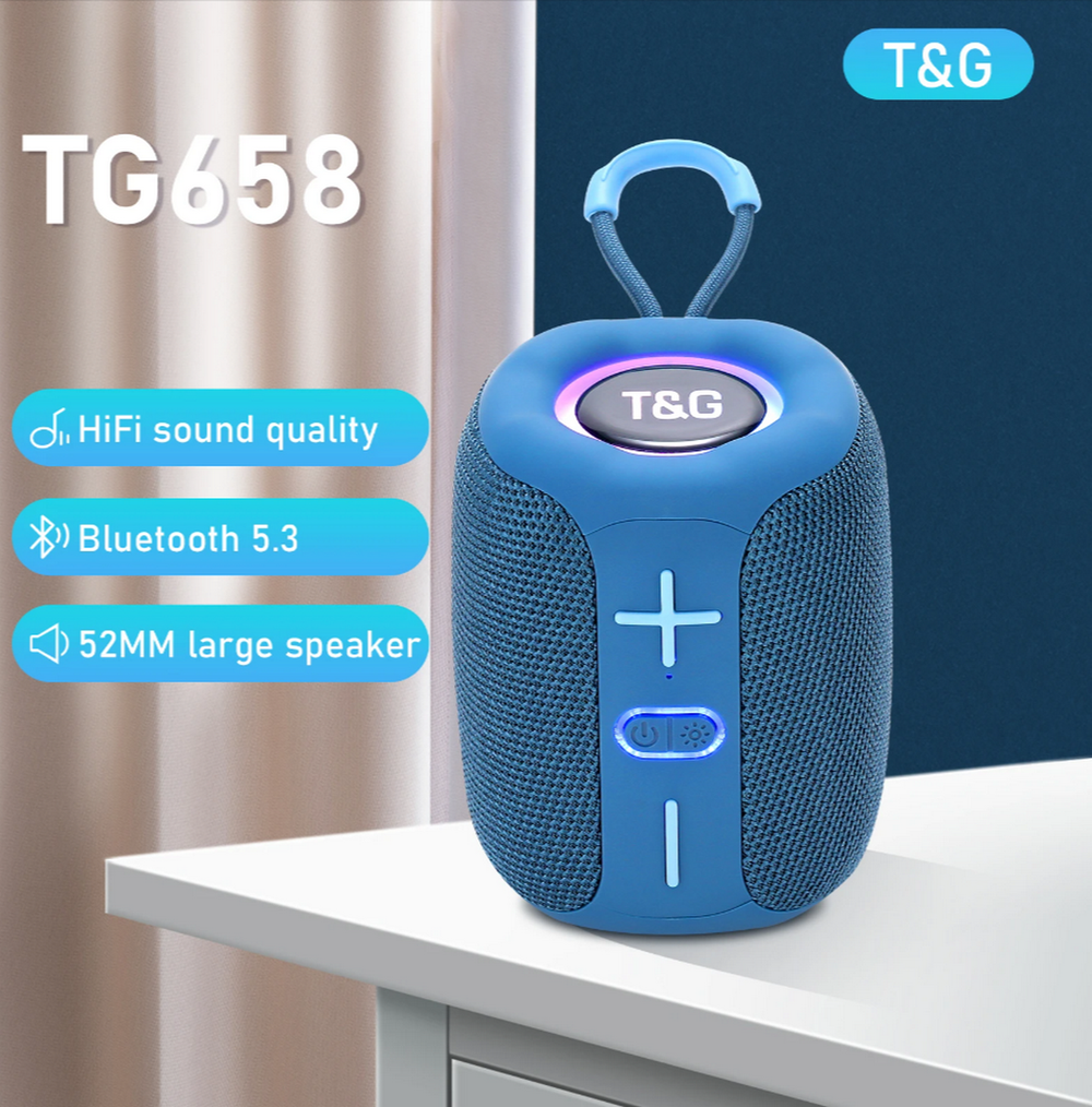 Беспроводная колонка TG-658 (8W/TF/USB/FM) RGB Light