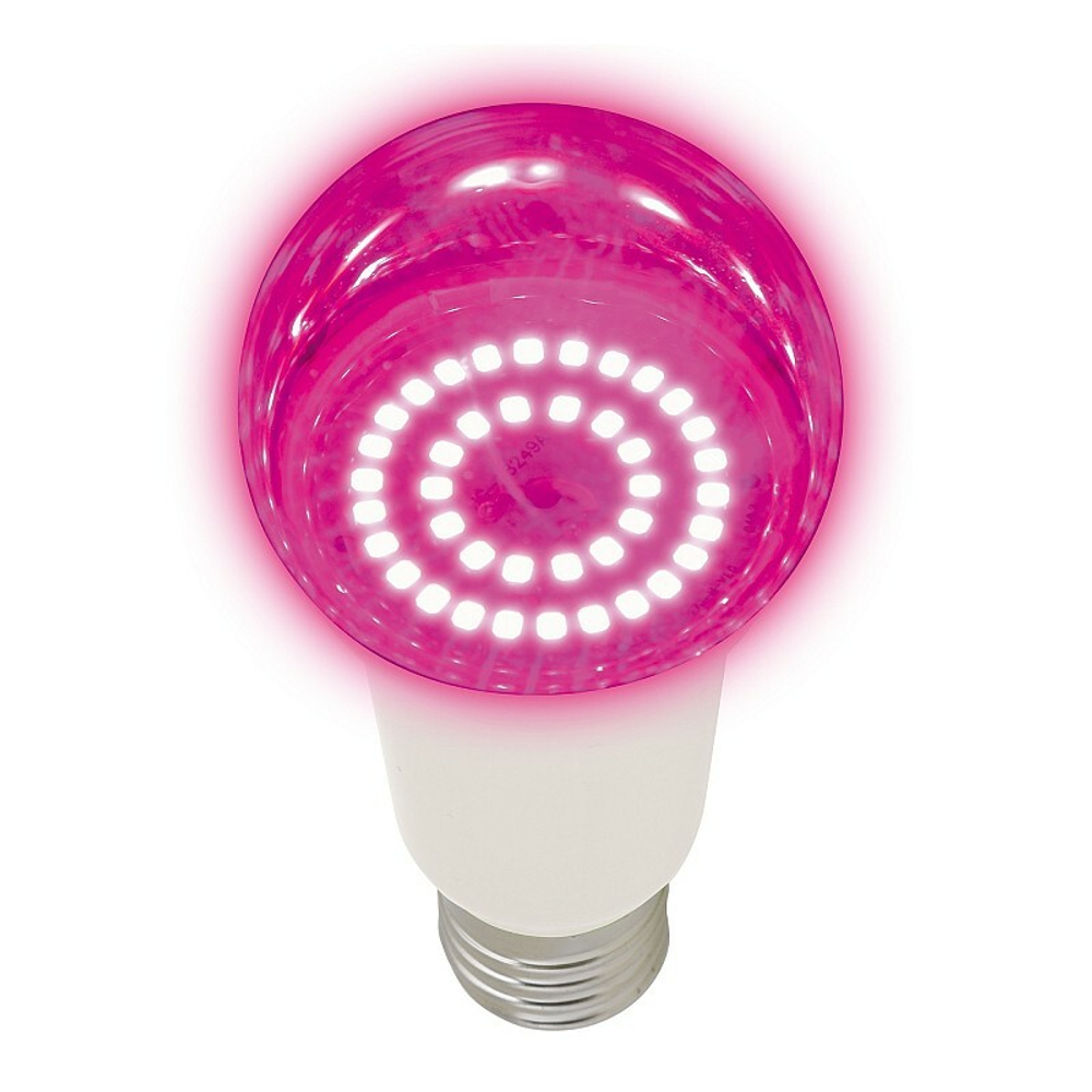 Лампа светодиодная для растений LED-A60-15W/SPSB/E27/CL PLP30GR Форма "А" прозрачная UL-00004582