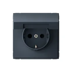Розетка с крышкой Systeme Electric ArtGallery Грифель, самозажимные клеммы GAL000746S