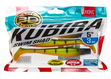 Виброхвосты LJ 3D Series KUBIRA SWIM SHAD 5,0in (12,50)/PG14 3шт.