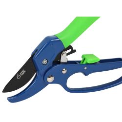 Секатор GREEN APPLE GA-PR25 усиленный контактный c храповым механизмом | GREEN APPLE