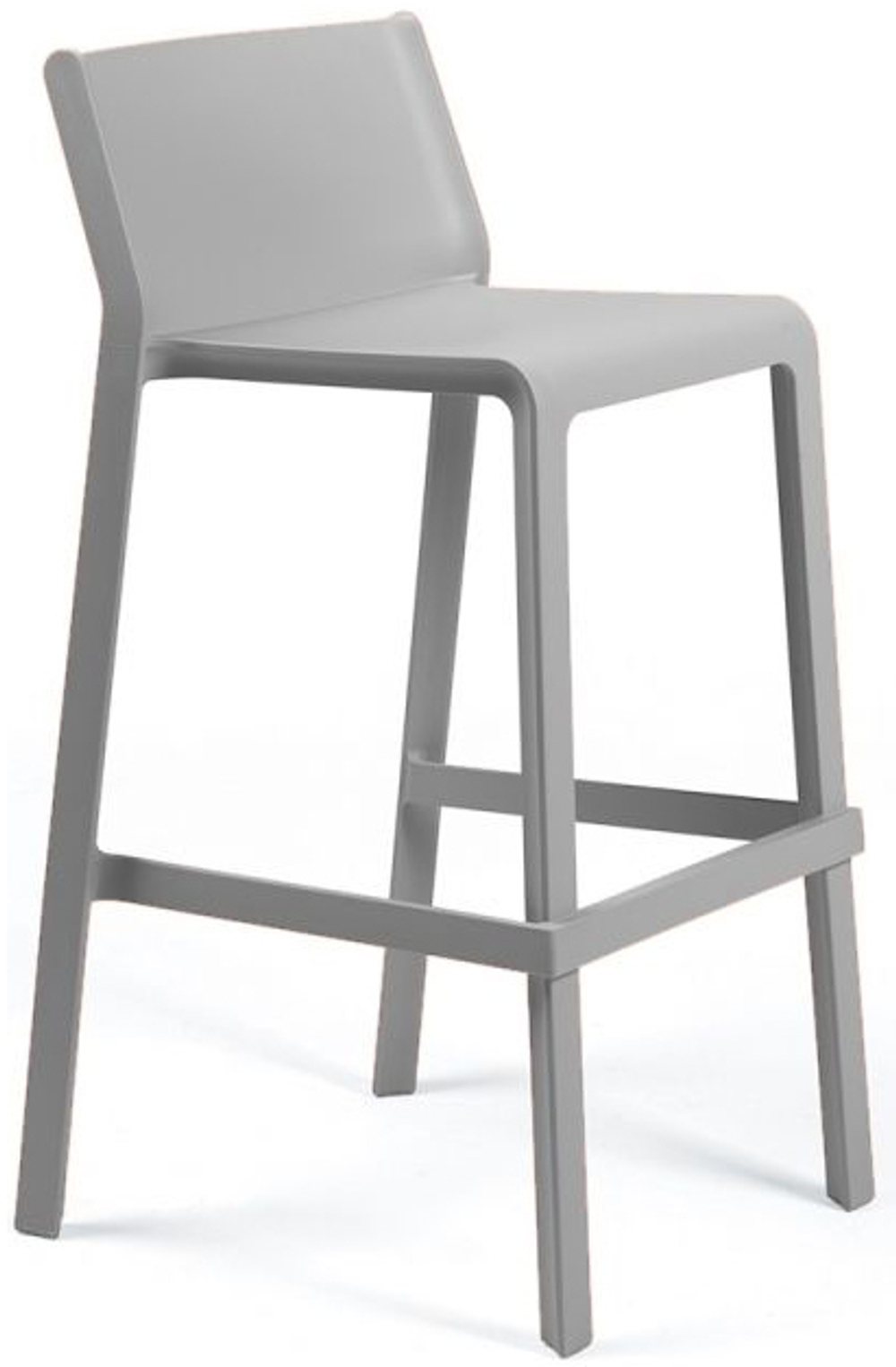 Стул пластиковый барный Nardi Trill Stool, серый