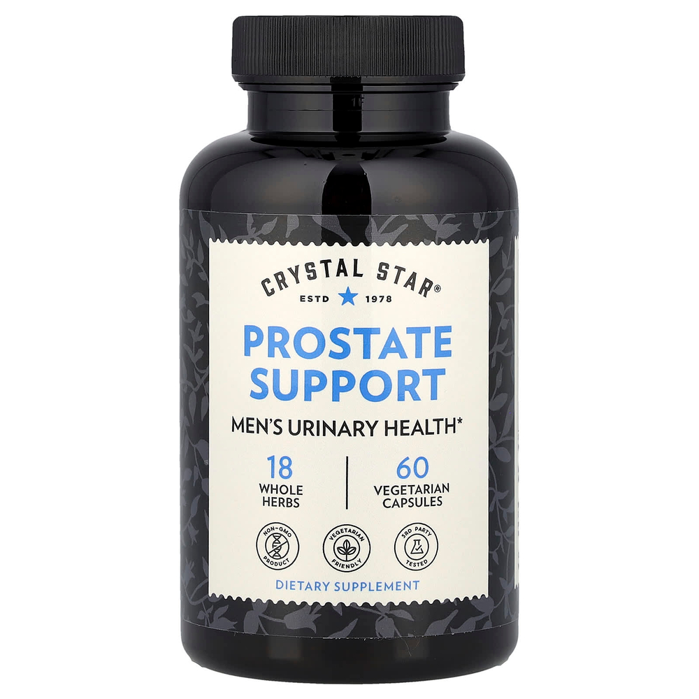 Crystal Star, поддержка простаты, 60 вегетарианских капсул