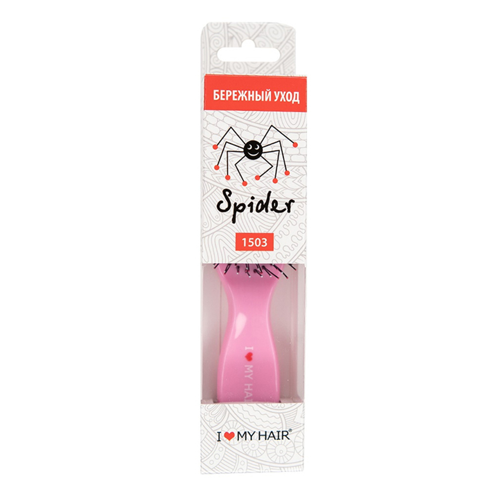 I Love My Hair Щётка "Spider Classic" 1503 S, глянцевая розовая