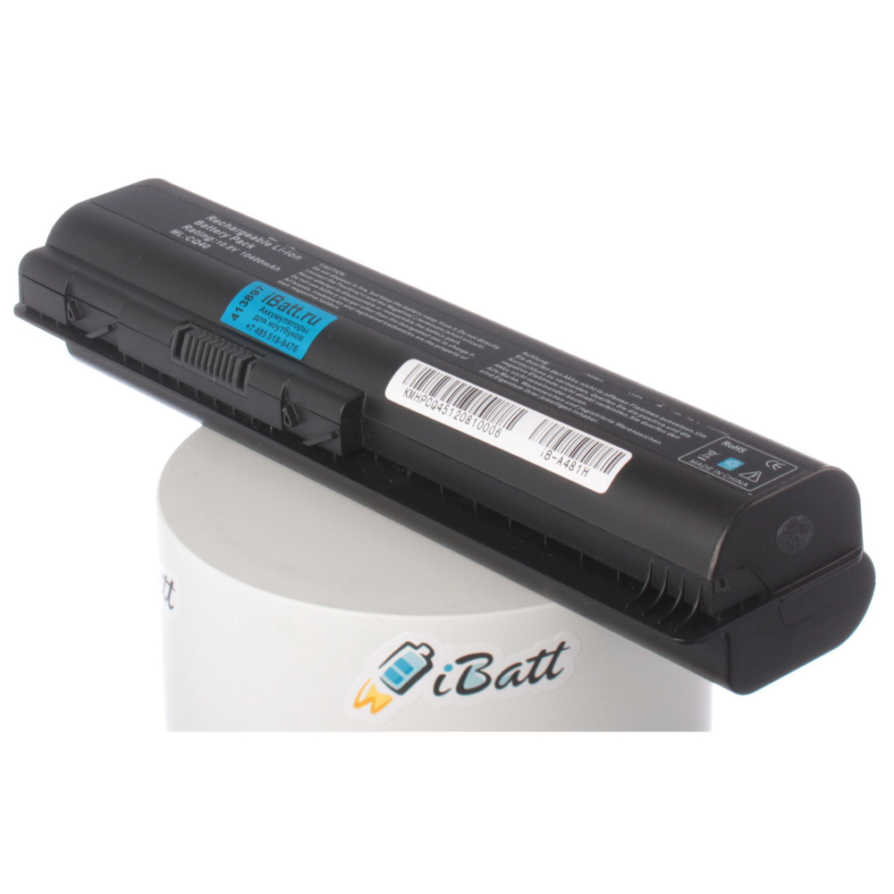 Аккумулятор iBatt 10400mAh, для HSTNN-LB72 484170-001 EV06 HSTNN-CB72 HSTNN-UB72 HSTNN-Q34C HSTNN-iB72 HSTNN-DB72 KS527AA