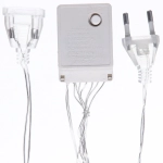 Гирлянда для дома БАХРОМА 2,0м*0,6м 50 ламп LED, с насадками Капля, Белый (возможность соединения)
