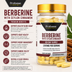 Probase Nutrition, берберин с цейлонской корицей, 120 растительных капсул