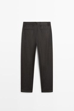 Massimo Dutti Костюмные брюки из 100% шерсти, коричневый