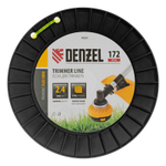Леска для триммера зубчатый квадрат, 2,4мм х 172м, на DIN катушке FLEX CORD Denzel