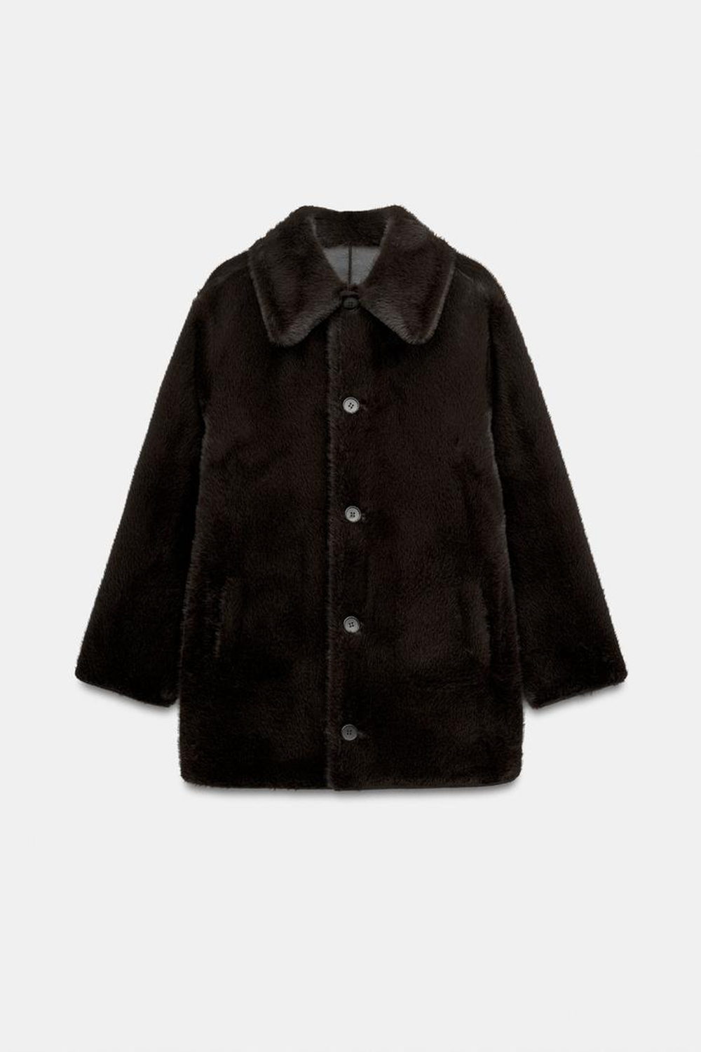 ZARA ДВУСТОРОННЕЕ ПАЛЬТО, КОРИЧНЕВЫЙ