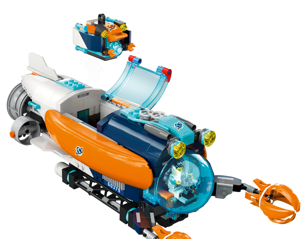 Конструктор Лего Сити Подводная лодка исследования морского дна 60379 | LEGO City Deep-Sea Explorer Submarine 842 дет 7+