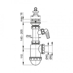 Сифон Alcaplast A441 для мойки