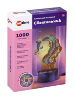 Алмазная мозаика-светильник "Единорог" 7 цветов свечения, 45141
