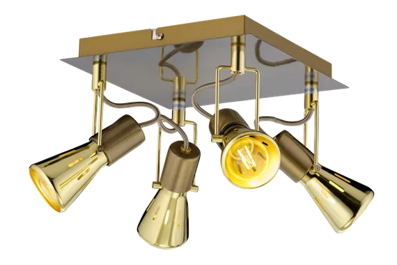 Светильник Sfera Sveta 145877/4C ANTIC BRASS+GOLD, 4×40 Вт, бронзовый и золотой