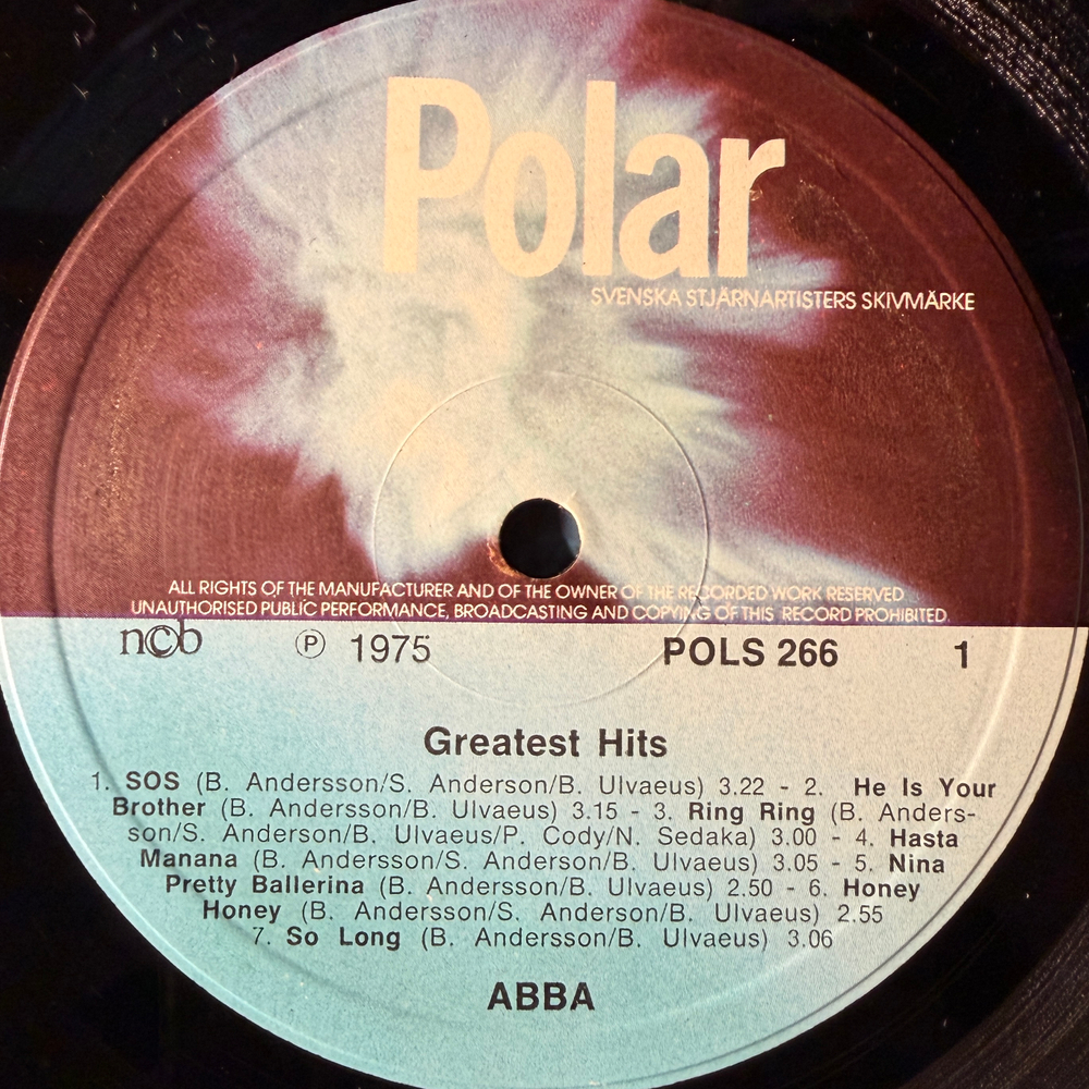 ABBA - Greatest Hits (Швеция 1975г.)