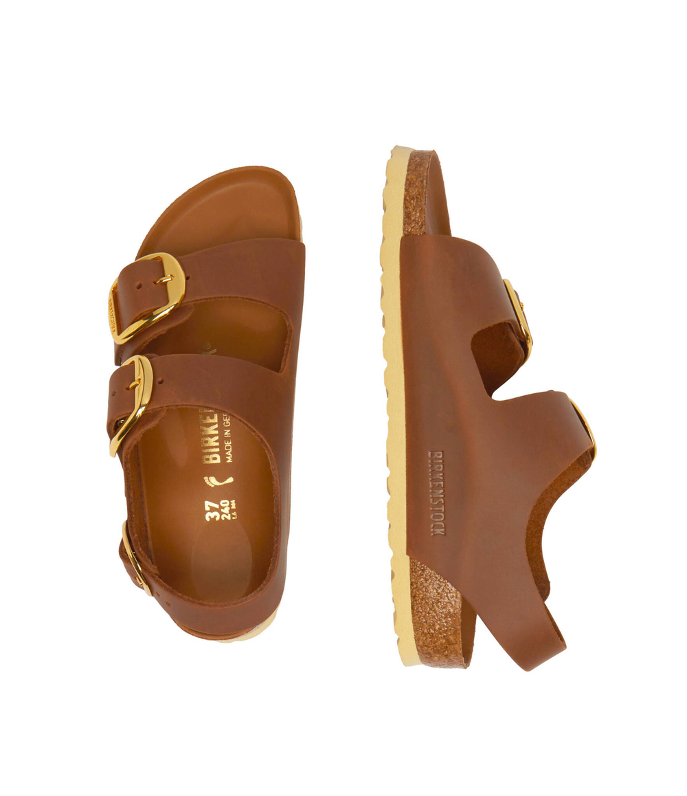 Босоножки кожаные milano Birkenstock - коричневый(1024067)