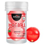 Лубрикант AROMATIC HOT BALL на масляной основе в виде двух шариков (аромат клубники)
