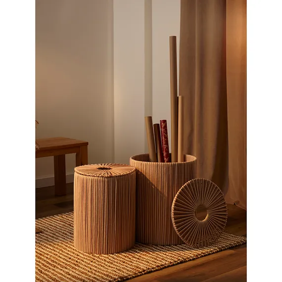 Корзина плетеная dholak beige из коллекции ethnic, размер l
