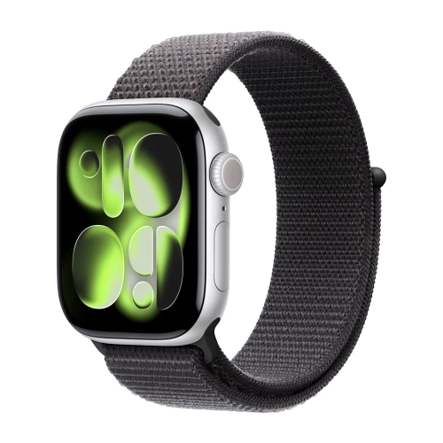 Умные часы Apple Watch Series 11 GPS, 42mm, Silver Aluminium Case with Dark Gray Sport Loop