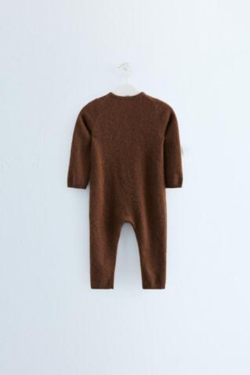 ZARA TIMELESS — КОМБИНЕЗОН ИЗ 100% КАШЕМИРА, КОРИЧНЕВЫЙ