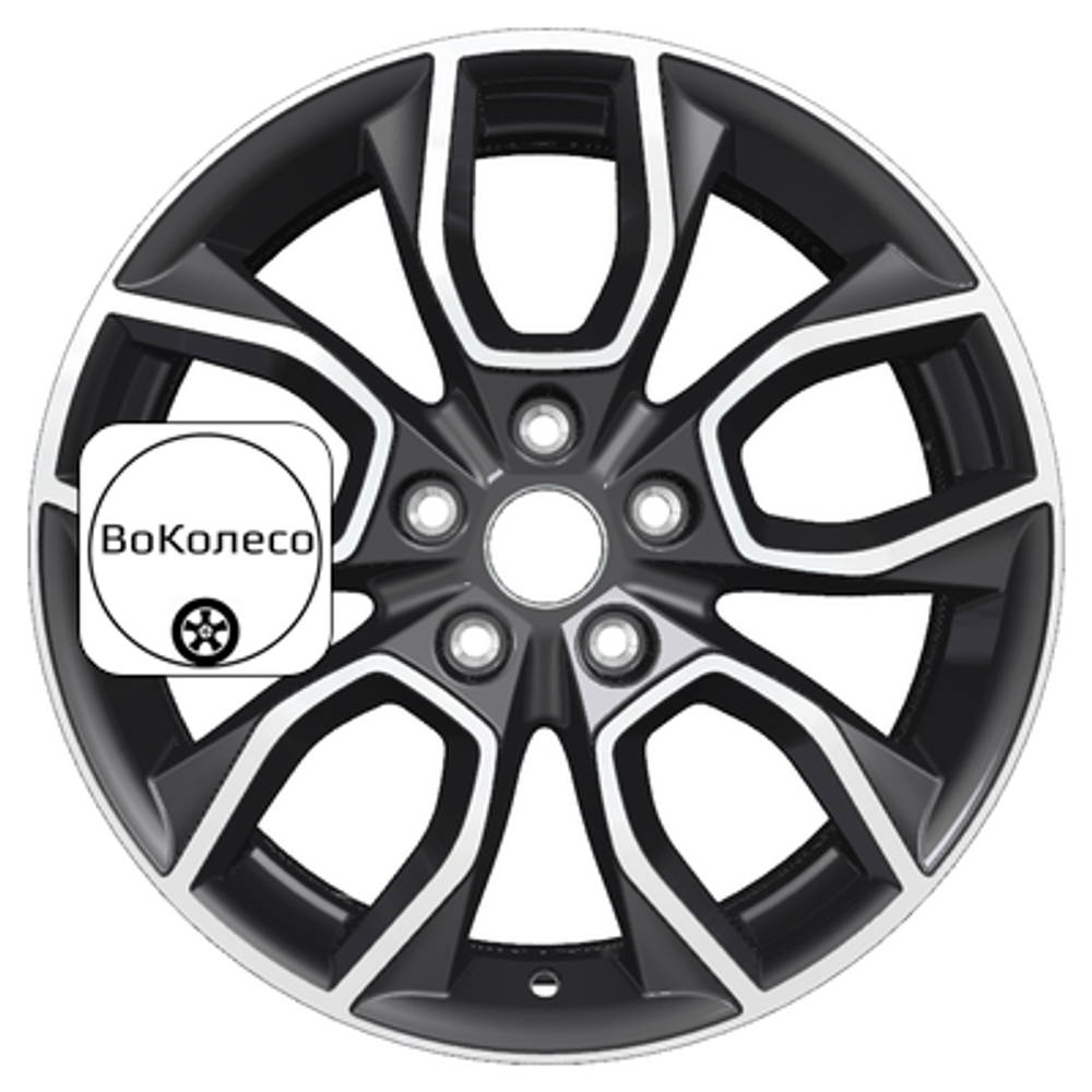 7x17/5x112 ET40 D57,1 KHW1713 (Kodiaq/Tiguan) Black-FP Khomen Wheels