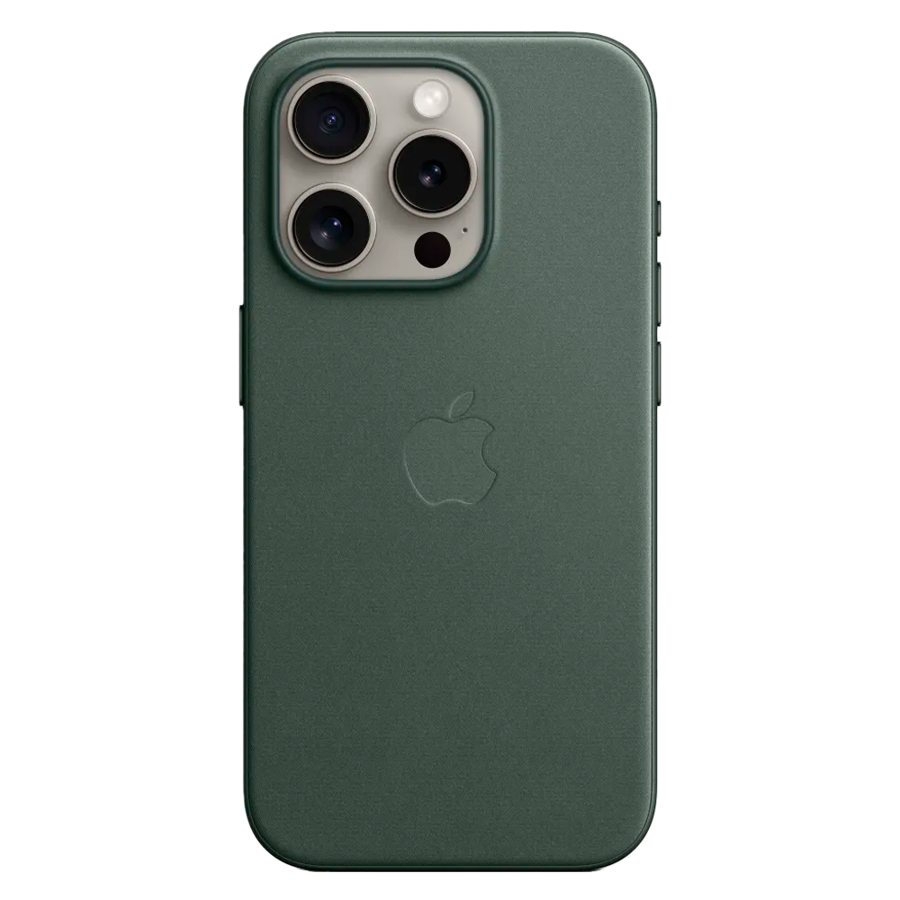 Тканевый чехол с поддержкой MagSafe Apple FineWoven Case для iPhone 15 Pro, Evergreen (Вечнозеленый)