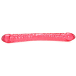 Фаллоимитатор двухголовый 18 розовый Crystal Jellies 12 Jr. Double Dong (Цвет: розовый)
