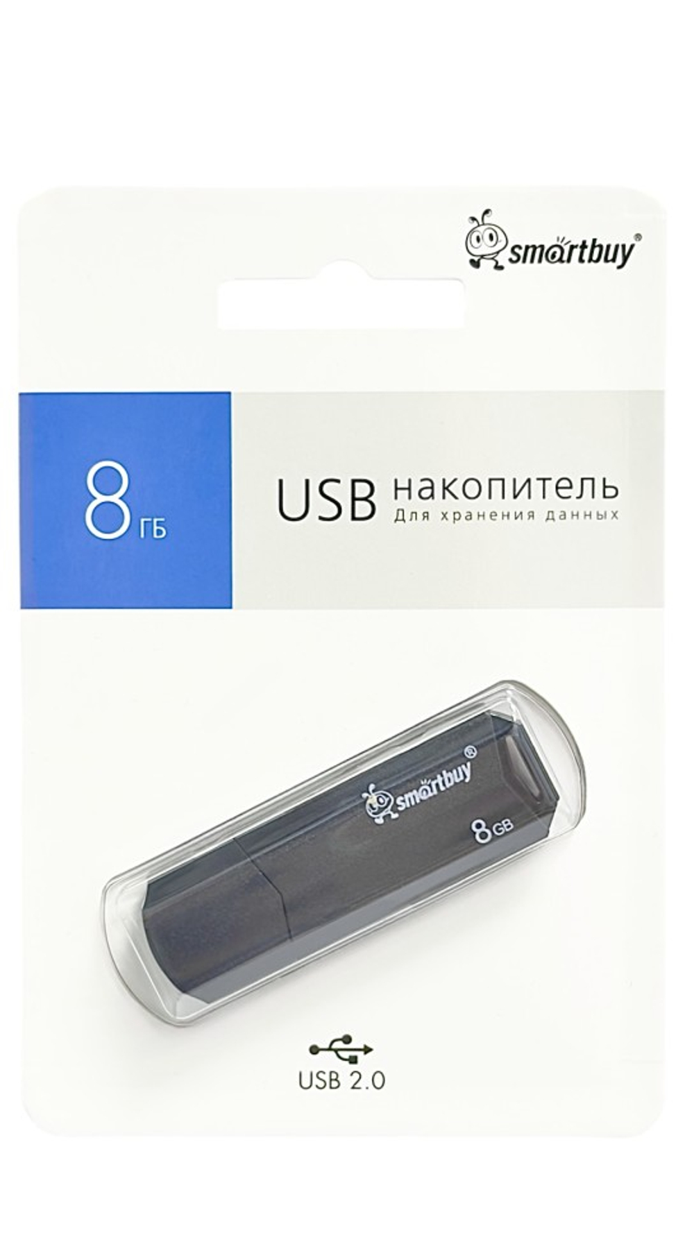 USB флеш накопитель SmartBuy 8GB Clue Black (SB8GBCLU-K)