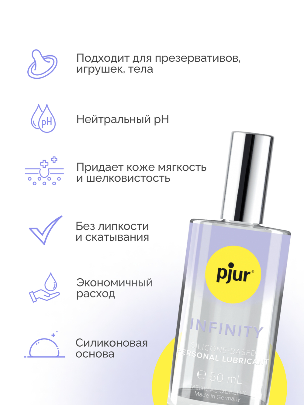 Смазка pjur INFINITY на силиконовой основе, 50 мл